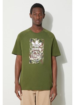 adidas Originals t-shirt bawełniany męski kolor zielony z nadrukiem IS0248 ze sklepu PRM w kategorii T-shirty męskie - zdjęcie 172333995