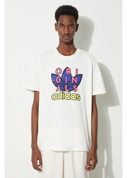 adidas Originals t-shirt bawełniany męski kolor beżowy z nadrukiem IS2911 ze sklepu PRM w kategorii T-shirty męskie - zdjęcie 172334037