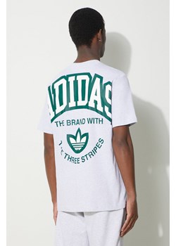 adidas Originals t-shirt bawełniany męski kolor szary z nadrukiem IS2929 ze sklepu PRM w kategorii T-shirty męskie - zdjęcie 172334039