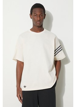 adidas Originals t-shirt bawełniany męski kolor beżowy z aplikacją  IV5354 ze sklepu PRM w kategorii T-shirty męskie - zdjęcie 172334045
