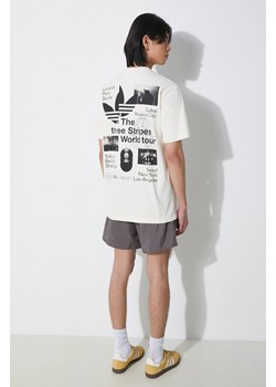 adidas Originals t-shirt bawełniany męski kolor beżowy z nadrukiem IS2902 ze sklepu PRM w kategorii T-shirty męskie - zdjęcie 172334077