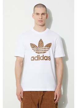 adidas Originals t-shirt bawełniany męski kolor biały z nadrukiem IS2932 ze sklepu PRM w kategorii T-shirty męskie - zdjęcie 172334079