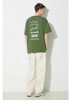 Columbia t-shirt Burnt Lake męski kolor zielony z nadrukiem 2071711 ze sklepu PRM w kategorii T-shirty męskie - zdjęcie 172334087
