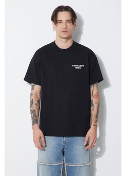 Carhartt WIP t-shirt bawełniany S/S Isis Maria Dinner T-Shirt męski kolor czarny z nadrukiem I033127.89XX ze sklepu PRM w kategorii T-shirty męskie - zdjęcie 172334129