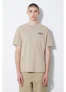 New Balance t-shirt bawełniany MT41588SOT męski kolor beżowy z aplikacją MT41588SOT ze sklepu PRM w kategorii T-shirty męskie - zdjęcie 172334155