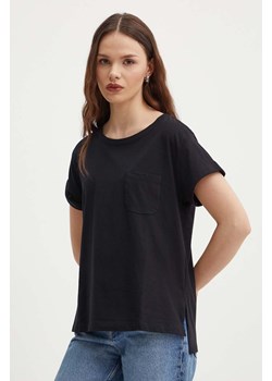 Sisley t-shirt bawełniany damski kolor czarny ze sklepu ANSWEAR.com w kategorii Bluzki damskie - zdjęcie 172338226