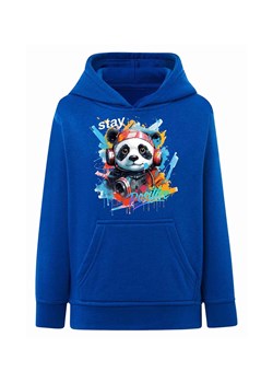 Niebieska chłopięca bluza kangurka z kapturem- Panda ze sklepu 5.10.15 w kategorii Bluzy chłopięce - zdjęcie 172338356
