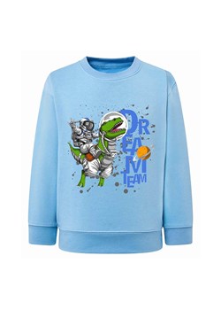 Dzianinowa bluza nierozpinana Astronauta & Dinozaur błękitna ze sklepu 5.10.15 w kategorii Bluzy chłopięce - zdjęcie 172338365
