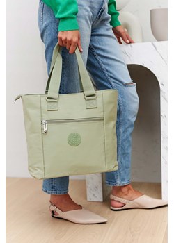 Nylonowy, pojemny shopper damski zielony - Peterson ze sklepu 5.10.15 w kategorii Torby Shopper bag - zdjęcie 172338368