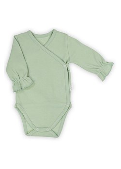 Zielone body kopertowe z długim rękawem dla dziewczynki ze sklepu 5.10.15 w kategorii Body niemowlęce - zdjęcie 172338377