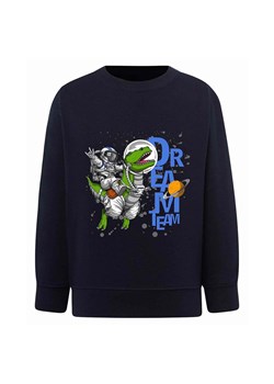 Dzianinowa bluza nierozpinana Astronauta & Dinozaur granatowa ze sklepu 5.10.15 w kategorii Bluzy chłopięce - zdjęcie 172338448