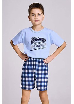 Błękitna piżama dla chłopca bawełniana Taro z autem ze sklepu 5.10.15 w kategorii Piżamy dziecięce - zdjęcie 172338478