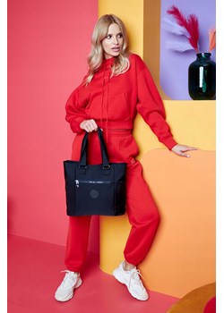 Nylonowy, pojemny shopper damski czarny - Peterson ze sklepu 5.10.15 w kategorii Torby Shopper bag - zdjęcie 172338548