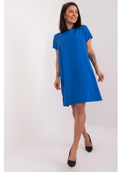 Koktajlowa Sukienka Z Wiązaniem Z Tyłu ciemno niebieska ze sklepu 5.10.15 w kategorii Sukienki - zdjęcie 172338556