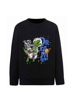 Dzianinowa bluza nierozpinana Astronauta & Dinozaur czarna ze sklepu 5.10.15 w kategorii Bluzy chłopięce - zdjęcie 172338569