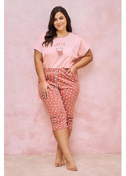 Piżama damska dwuczęściowa Latte w groszki ze sklepu 5.10.15 w kategorii Piżamy damskie - zdjęcie 172338596