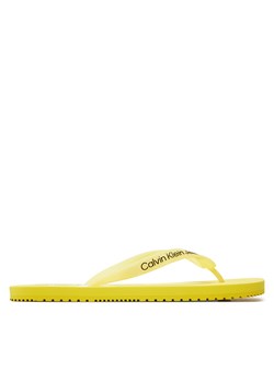 Japonki Calvin Klein Jeans Beach Sandal Monogram Tpu YM0YM00838 Żółty ze sklepu eobuwie.pl w kategorii Klapki męskie - zdjęcie 172339318