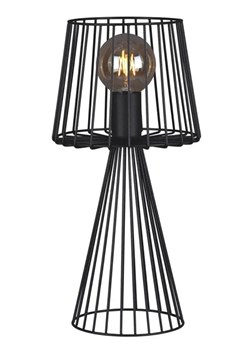 Czarna druciana lampa stołowa w stylu loft - S566-Folta ze sklepu Edinos.pl w kategorii Lampy stołowe - zdjęcie 172342445