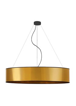 Złota lampa wisząca z okrągłym abażurem 100 cm - EX326-Portona ze sklepu Edinos.pl w kategorii Lampy wiszące - zdjęcie 172342537