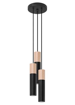 Czarna lampa wisząca potrójna tuba - S169 M0-Z14 ze sklepu Edinos.pl w kategorii Lampy wiszące - zdjęcie 172343207