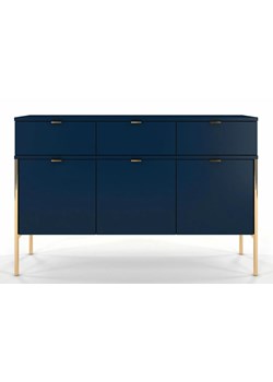 Komoda na metalowych nóżkach w stylu glamour Marly 3X - Granat ze sklepu Edinos.pl w kategorii Komody - zdjęcie 172343339