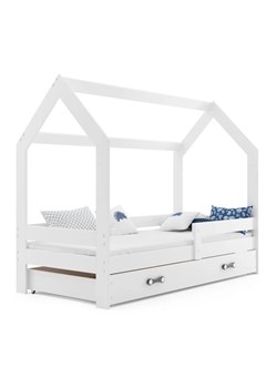 Białe łóżko domek dla dziecka 80x160 - Bambino ze sklepu Edinos.pl w kategorii Łóżka dziecięce - zdjęcie 172343438