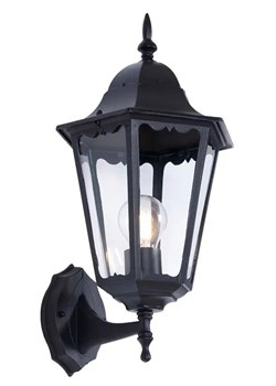 Czarna klasyczna lampa ścienna na dom - S355-Tirma ze sklepu Edinos.pl w kategorii Oświetlenie ogrodowe - zdjęcie 172343568