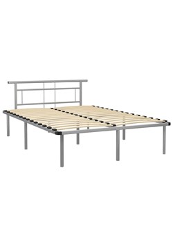Szare metalowe łóżko loftowe 140x200 cm - Mervex ze sklepu Edinos.pl w kategorii Łóżka i materace - zdjęcie 172343755