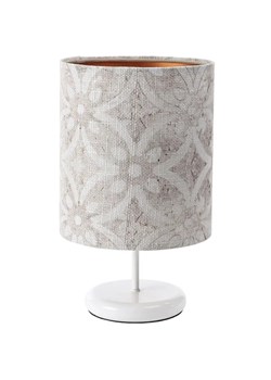 Biała lampka stołowa z ozdobnym abażurem - S364-Alkatra ze sklepu Edinos.pl w kategorii Lampy stołowe - zdjęcie 172343787