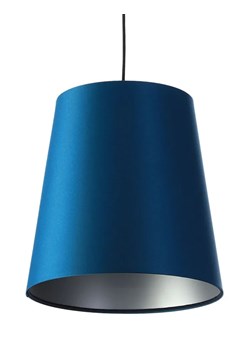 Granatowo-srebrna lampa wisząca stożek - S402-Arva ze sklepu Edinos.pl w kategorii Lampy wiszące - zdjęcie 172343788