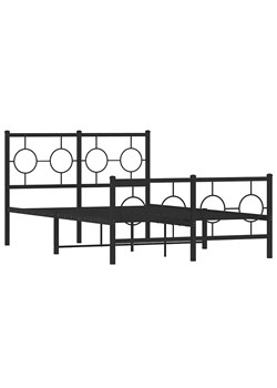 Czarne metalowe łóżko w stylu loftowym 160x200cm - SLIM ze sklepu Edinos.pl w kategorii Łóżka i materace - zdjęcie 172343856