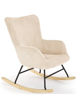 Kremowy wypoczynkowy fotel bujany - Bonero ze sklepu Edinos.pl w kategorii Fotele - zdjęcie 172343906