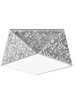 Srebrny plafon geometryczny - EX589-Hexi ze sklepu Edinos.pl w kategorii Lampy sufitowe - zdjęcie 172344265