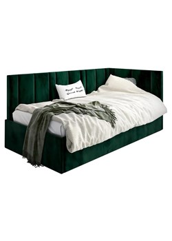Zielone tapicerowane łóżko z oparciem Casini - 3 rozmiary ze sklepu Edinos.pl w kategorii Łóżka i materace - zdjęcie 172344538