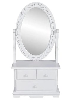 Biała mała toaletka na biurko w stylu vintage - Xava ze sklepu Edinos.pl w kategorii Toaletki - zdjęcie 172344636