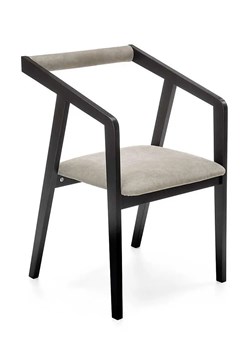 Nowoczesne czarno-szare krzesło tapicerowane - Rutox ze sklepu Edinos.pl w kategorii Krzesła - zdjęcie 172344658