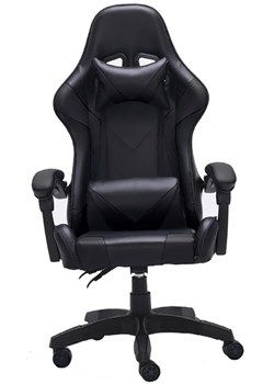 Czarny obrotowy fotel gamingowy - Vexim ze sklepu Edinos.pl w kategorii Krzesła do biurka - zdjęcie 172345057