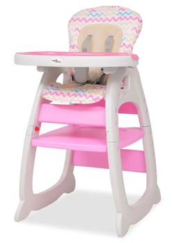 Różowe krzesełko dziecięce do karmienia 3w1 - Atis ze sklepu Edinos.pl w kategorii Fotele dziecięce - zdjęcie 172345127