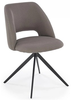 Popielate tapicerowane krzesło obrotowe - Dalvik ze sklepu Edinos.pl w kategorii Krzesła - zdjęcie 172345288