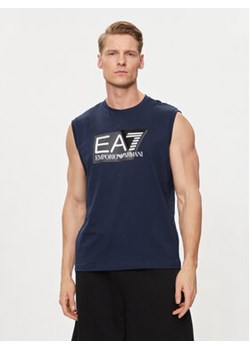 EA7 Emporio Armani T-Shirt 3DPT80 PJ02Z 1554 Granatowy Regular Fit ze sklepu MODIVO w kategorii T-shirty męskie - zdjęcie 172345857