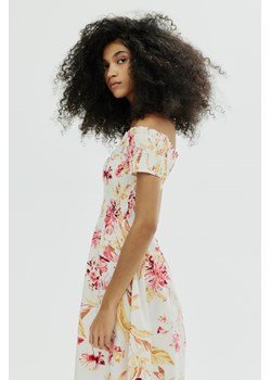 H & M - Sukienka z odkrytymi ramionami - Biały ze sklepu H&M w kategorii Sukienki - zdjęcie 172346367