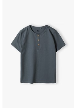T-shirt chłopięcy szary z guzikami - Limited Edition ze sklepu 5.10.15 w kategorii T-shirty chłopięce - zdjęcie 172347156