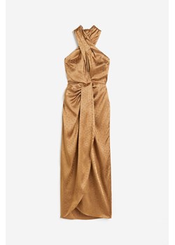 H & M - Kopertowa sukienka z mocowaniem na karku - Beżowy ze sklepu H&M w kategorii Sukienki - zdjęcie 172347207