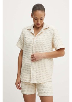 OAS koszula bawełniana kolor beżowy relaxed ze sklepu ANSWEAR.com w kategorii Koszule męskie - zdjęcie 172347428