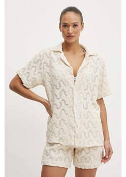 OAS koszula bawełniana kolor beżowy relaxed ze sklepu ANSWEAR.com w kategorii Koszule męskie - zdjęcie 172347438