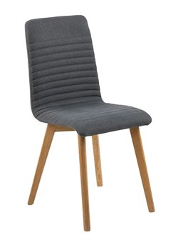 Szare krzesło tapicerowane - Savio ze sklepu Edinos.pl w kategorii Krzesła - zdjęcie 172348105