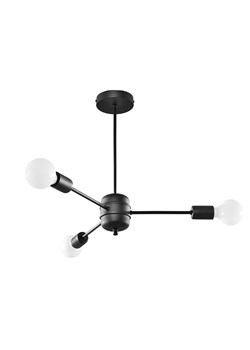 Czarny loftowy potrójny żyrandol - S495-Trigo ze sklepu Edinos.pl w kategorii Lampy wiszące - zdjęcie 172348287