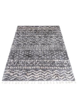 Ciemnoszary dywan shaggy w azteckie wzory - Nikari 4X ze sklepu Edinos.pl w kategorii Dywany - zdjęcie 172348566