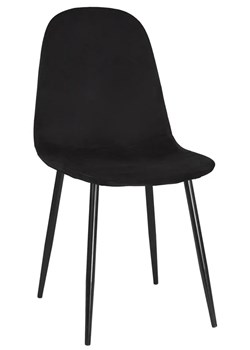 Czarne gładkie krzesło welurowe - Rosato 3X ze sklepu Edinos.pl w kategorii Krzesła - zdjęcie 172348655