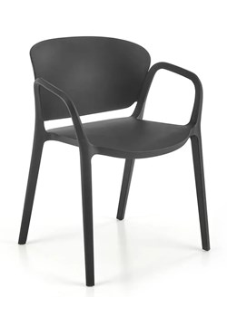 Czarne minimalistyczne krzesło ogrodowe - Orlo ze sklepu Edinos.pl w kategorii Krzesła ogrodowe - zdjęcie 172348688